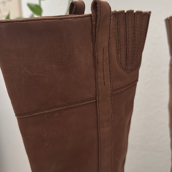 Halogen Leather Riding Boots Brown Tall Knee High Women’s Size 6 1/2B - Picture 12 of 13